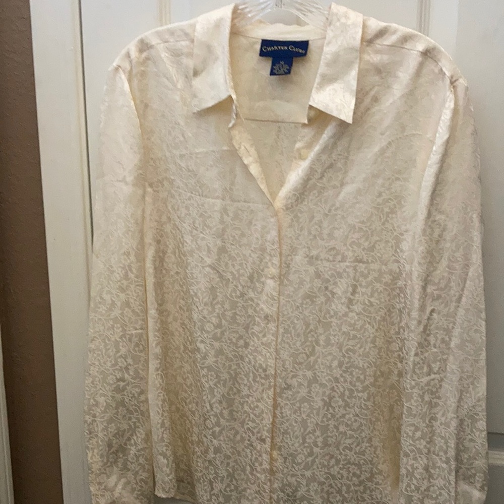 Charter club silk blouse 10